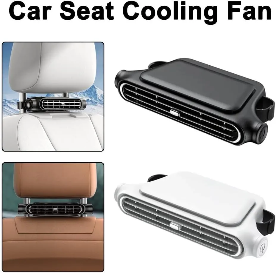 USB Car Cooling Fans for Backseat, 2025 New Car Fan Kids Baby 3Speeds Portable Neck Seat Fan, Car Seat Cooling Fan - USB Car Backseat Fan, Air Circulation for All Vehicle Van Truck