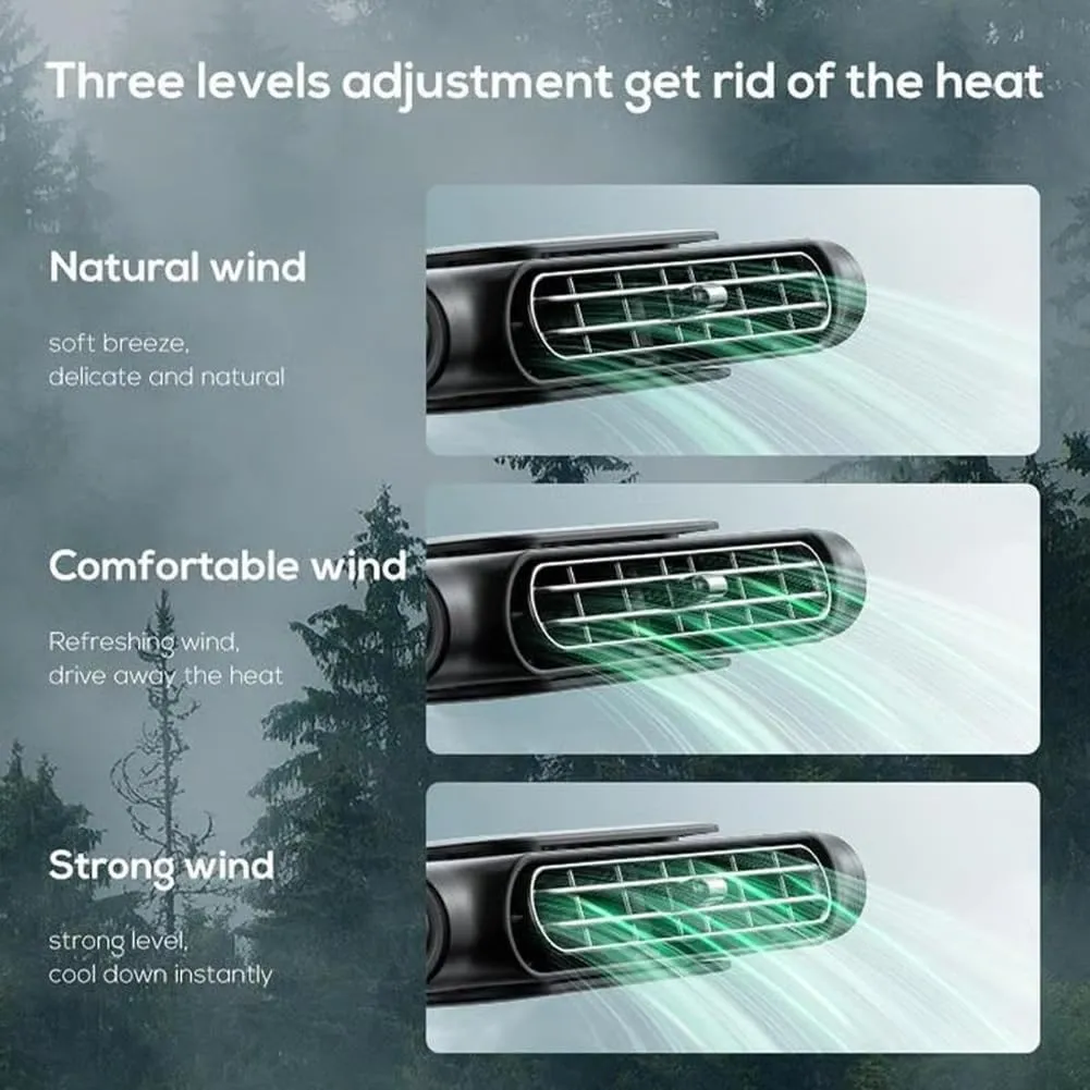 USB Car Cooling Fans for Backseat, Car Fans for Backseat for Kids with Adjustable Speed, Easy USB Charging, Car Fan That Blow Cold Air Front Seat, Ideal for Summer Travel(B black-usb)