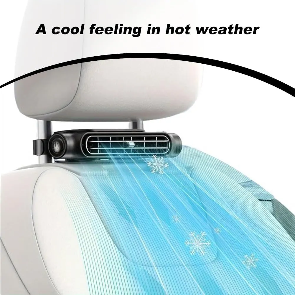 USB Car Cooling Fans for Backseat, Car Fans for Backseat for Kids with Adjustable Speed, Easy USB Charging, Car Fan That Blow Cold Air Front Seat, Ideal for Summer Travel(B black-usb)