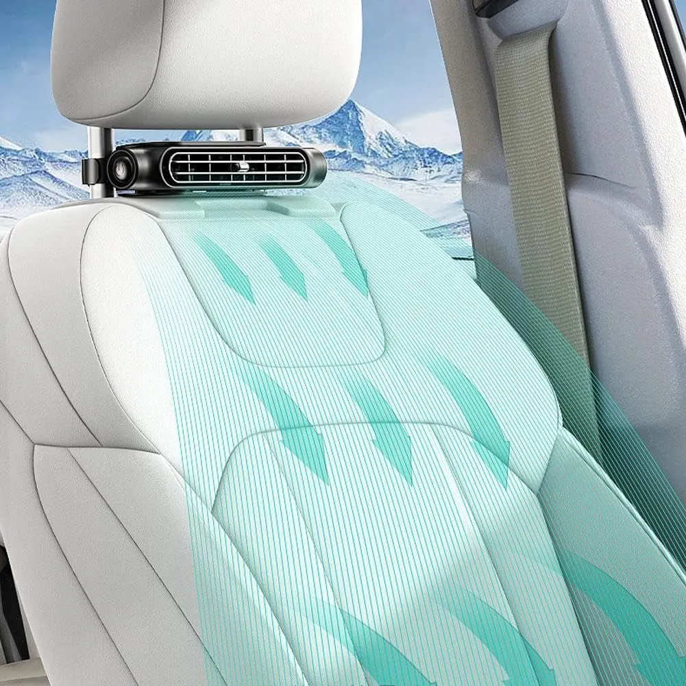 USB Car Cooling Fans for Backseat, Car Seat Cooling Fan, 2025 New Car Fan Kids Baby 3 Speeds Portable Neck Seat Fan, Space-Saving Car Fan, Air Circulation for All Vehicle SUV Van Truck