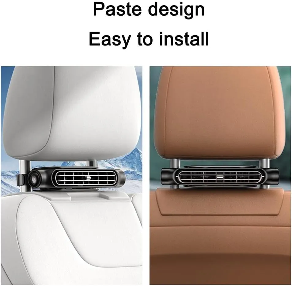 USB Car Cooling Fans for Backseat, Car Seat Cooling Fan, 2025 New Car Fan Kids Baby 3 Speeds Portable Neck Seat Fan, Space-Saving Car Fan, Air Circulation for All Vehicle SUV Van Truck