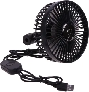 USB Car Fan Electric Cooling Fan 3 Speed Backseat Car Fan Cooling Air Small Personal Fan For Car Rear For Seat Passenger Backseat Fan Usb For Dog Kids Baby Car Rear-mounted fan for childrens safety