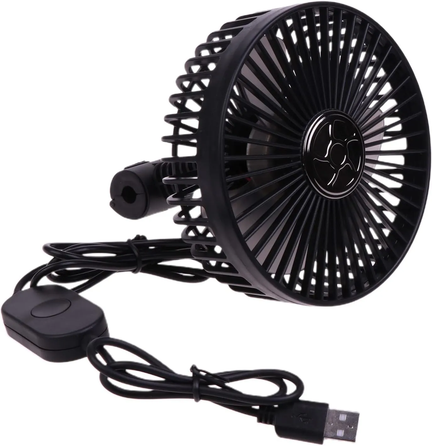 USB Car Fan Electric Cooling Fan 3 Speed Backseat Car Fan Cooling Air Small Personal Fan For Car Rear For Seat Passenger Backseat Fan Usb For Dog Kids Baby Car Rear-mounted fan for childrens safety