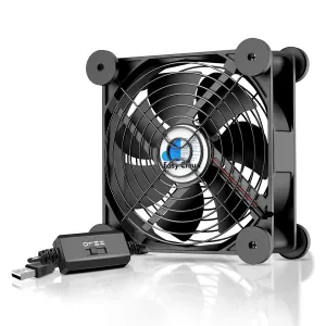 USB Computer Fan, 120mm USB Fan with 3 Speeds Controller Small PC USB Fans for Cooling Cabinet Case Receiver Server DVR Greenhouse TV Router Xbox PlayStation USB desktop fan for workspace
