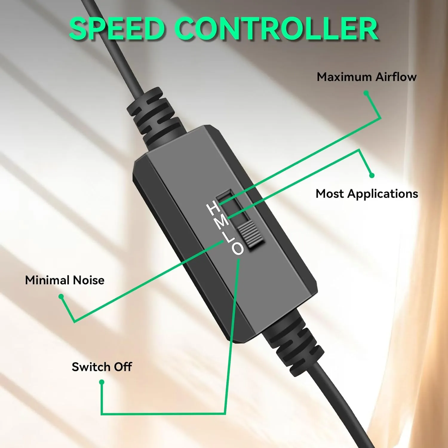 USB Computer Fan, 120mm USB Fan with 3 Speeds Controller Small PC USB Fans for Cooling Cabinet Case Receiver Server DVR Greenhouse TV Router Xbox PlayStation