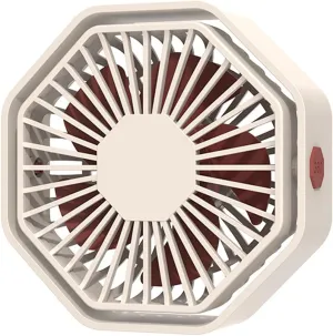 USB Desk Fan, PowerfulMini Fan, Portable USB Fan with 3 Speeds, Quiet Table Personal Fan, 360Rotate Coolness, USB Powered Small Table Fan for Home,Office, Bedroom, Desktop,Travel (Oat) 360-degree rotating fan for home use