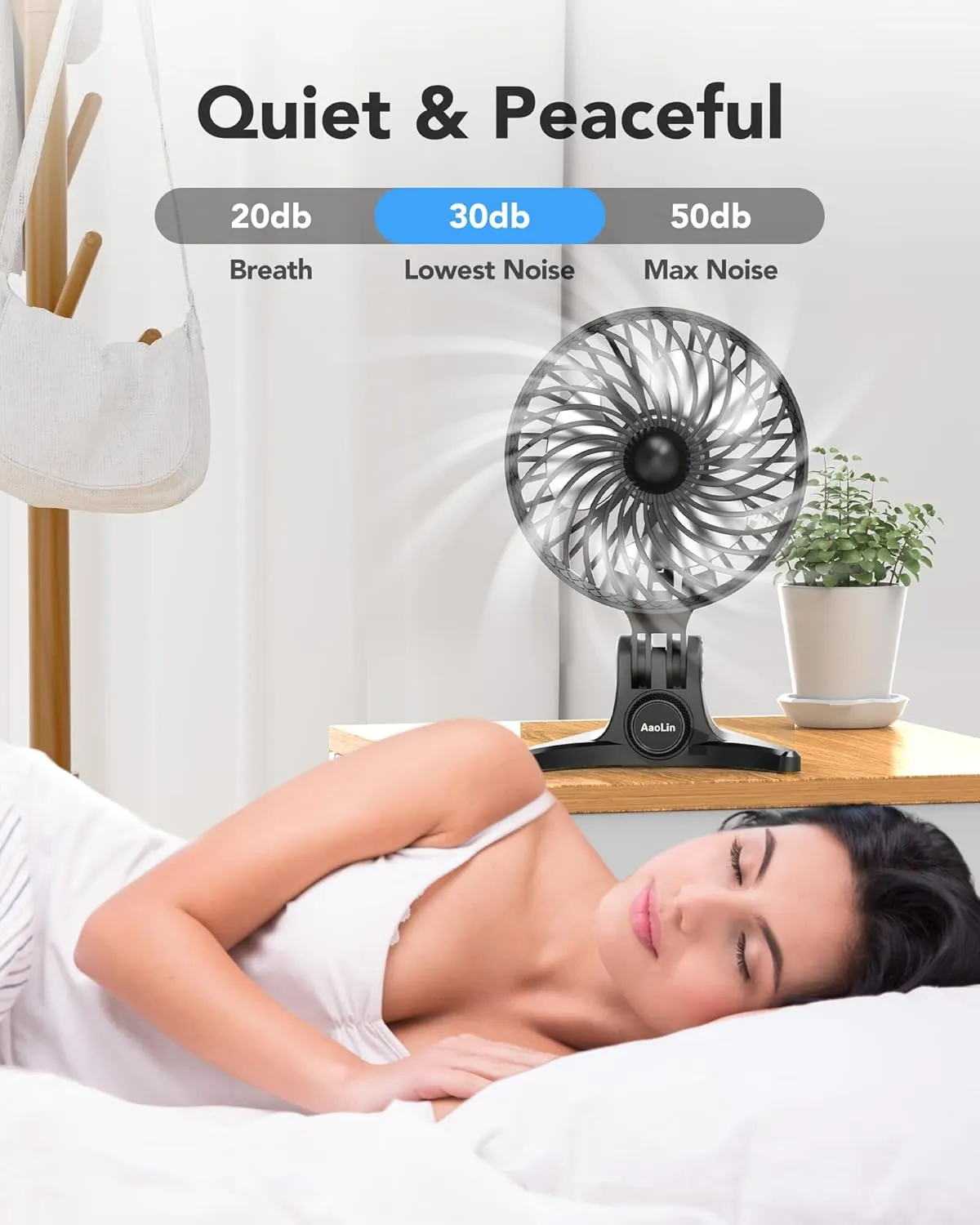 USB Desk Fan, Small Fans with CVT Variable Speeds, Strong Cooling Airflow, Quiet Portable, Desktop Mini Personal Table Fan for Room, Home, Office, Bedroom, Black