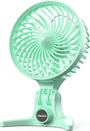 USB Desk Fan, Small Fans with CVT Variable Speeds, Strong Cooling Airflow, Quiet Portable, Desktop Mini Personal Table Fan for Room, Home, Office, Bedroom, Green USB desktop fan for workspace