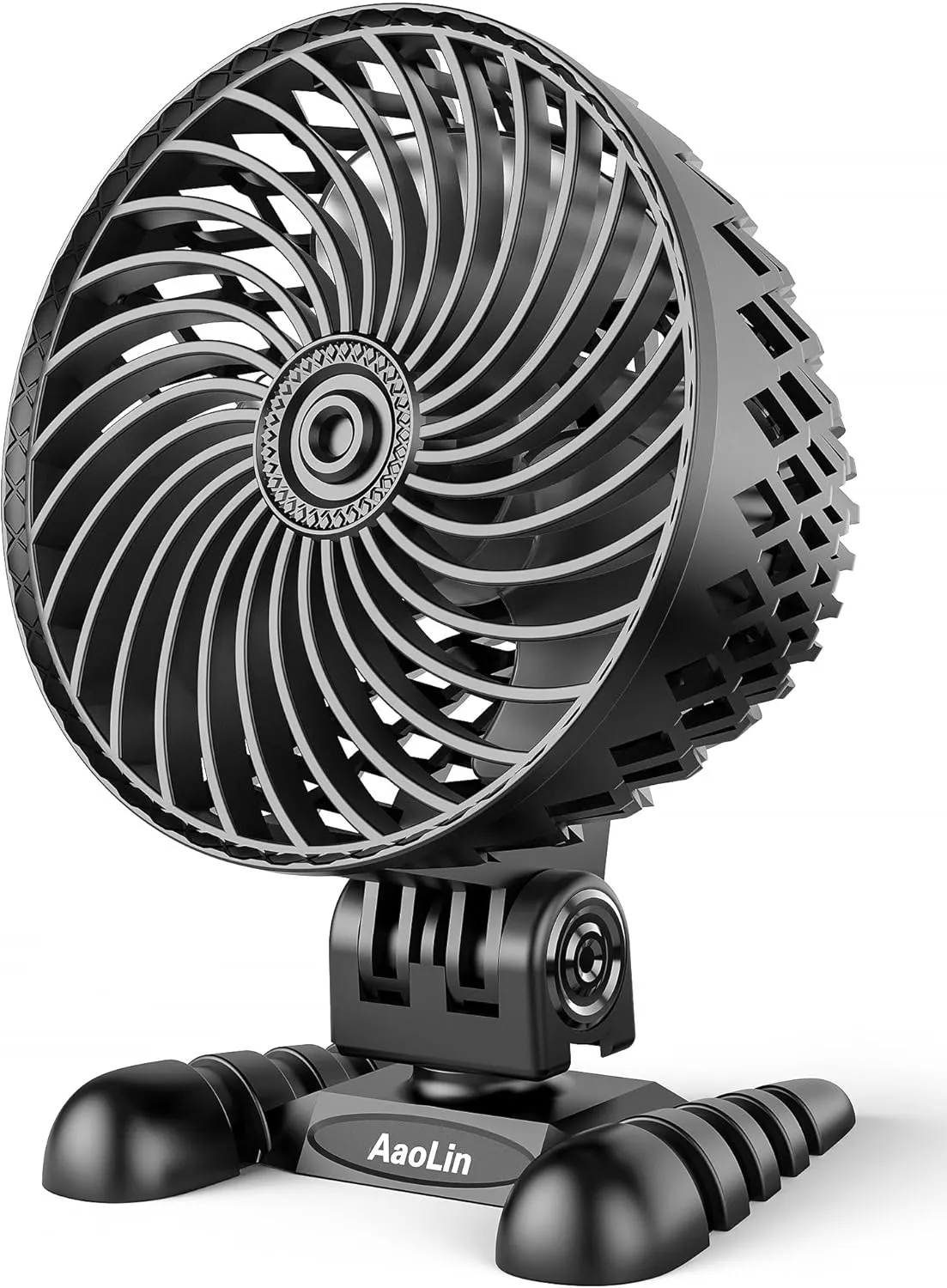 USB Desk Fan, Table Fan with CVT Variable Speeds, Quiet Portable, Desktop Mini Personal Fan for Room, Home, Office (Black-02) USB desktop fan for workspace
