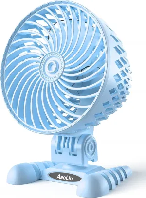 USB Desk Fan, Table Fan with CVT Variable Speeds, Quiet Portable, Desktop Mini Personal Fan for Room, Home, Office Blue USB desktop fan for workspace