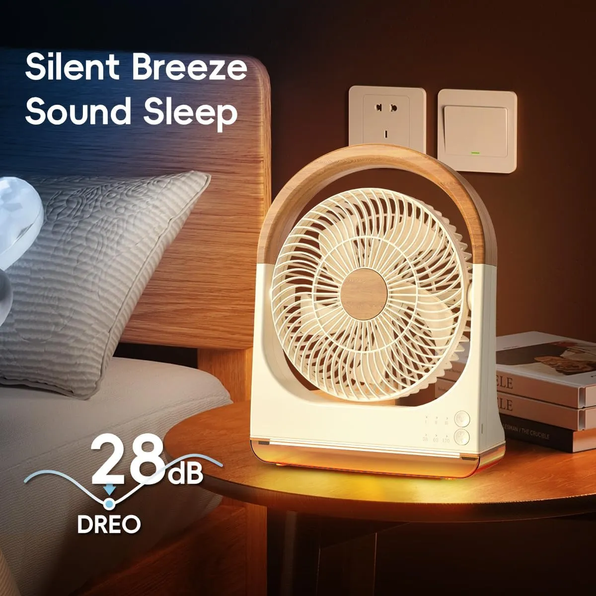 USB Desk Fan with Timer - 8 Inch Small Portable Table Desktop Fans with Strong Wind Ultra Quiet 3 Speeds and 180Tilt Folding,Mini Personal Cooling Essentials For Office Home Bedroom Dorm Kitchen