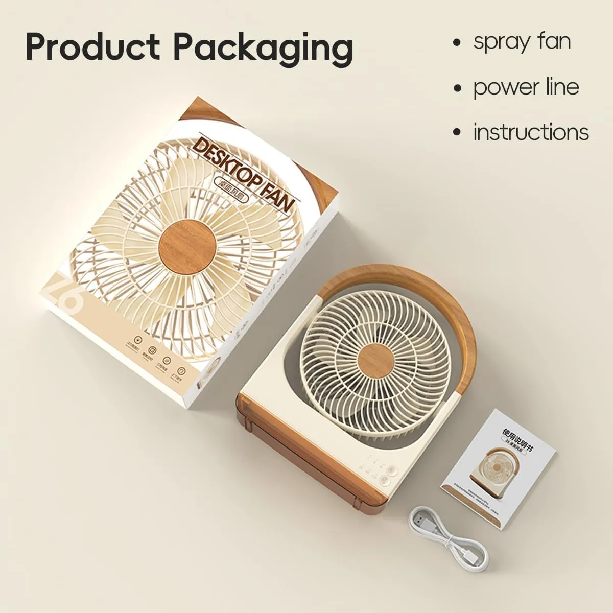 USB Desk Fan with Timer - 8 Inch Small Portable Table Desktop Fans with Strong Wind Ultra Quiet 3 Speeds and 180Tilt Folding,Mini Personal Cooling Essentials For Office Home Bedroom Dorm Kitchen