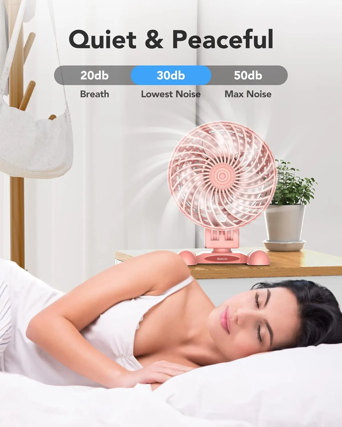 USB Desktop Small Fan, Stepless Speed Adjustment with Multiple Speed Levels, Portable Plug-in Personal Mini Fan,Quiet Powerful Airflow,Suitable for Office Home Dormitory Bedroom, 4.9 Feet Long Cable