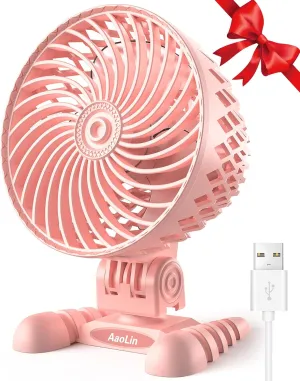 USB Desktop Small Fan, Stepless Speed Adjustment with Multiple Speed Levels, Portable Plug-in Personal Mini Fan,Quiet Powerful Airflow,Suitable for Office Home Dormitory Bedroom, 4.9 Feet Long Cable Desktop fan with humidification feature
