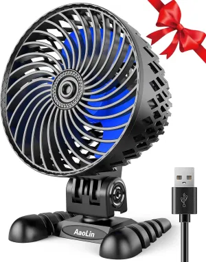 USB Desktop Small Fan, Stepless Speed Adjustment with Multiple Speed Levels, Portable Plug-in Personal Mini Fan,Quiet Powerful Airflow,Suitable for Office Home Dormitory Bedroom, 4.9 Feet Long Cable USB desktop fan for workspace