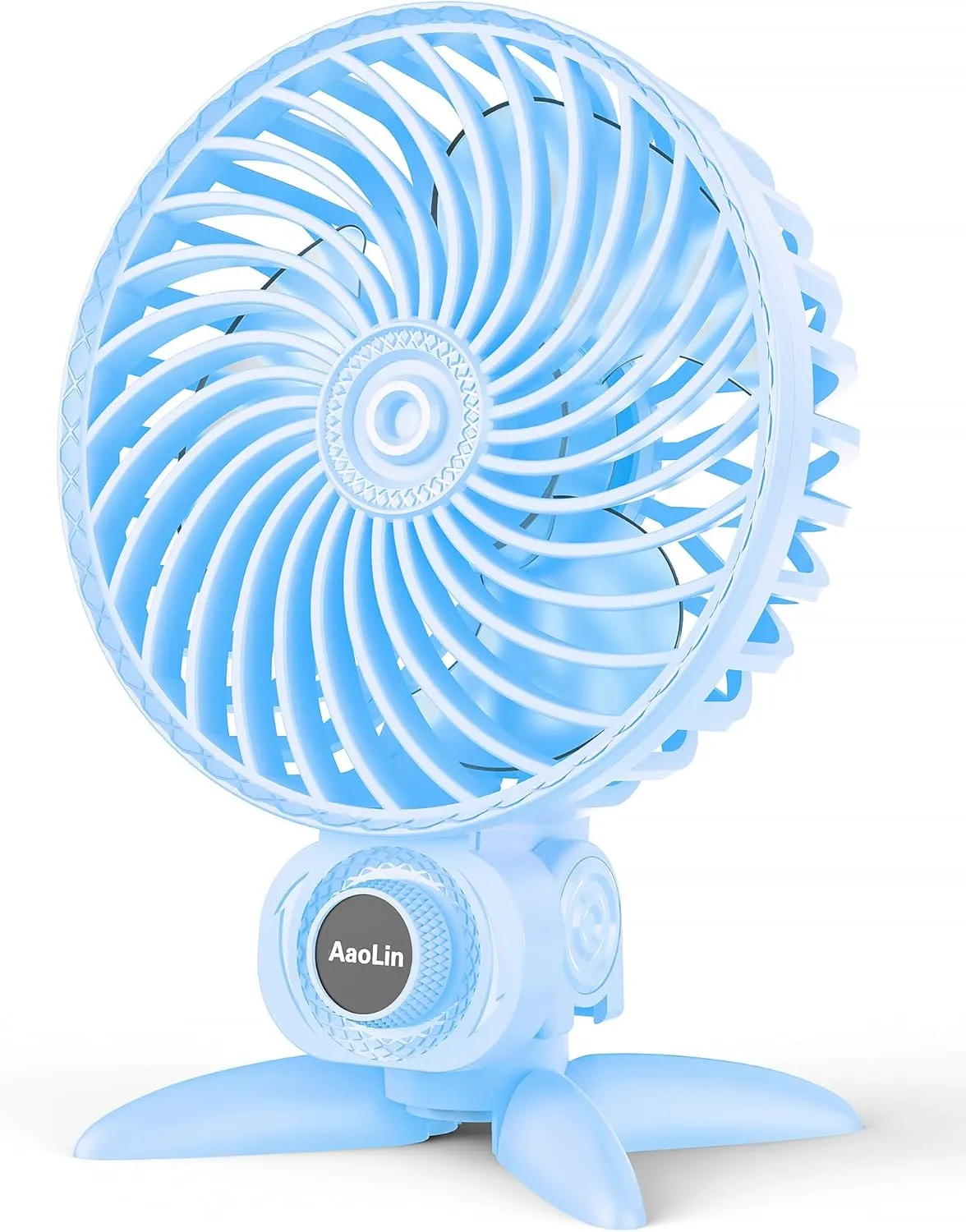 USB Small Fan, Desk Fans with CVT Variable Speeds, Strong Cooling Airflow, Quiet Portable, Desktop Mini Personal Fan for Room, Home,Office, Bedroom-USB Powered (Blue) USB desktop fan for workspace