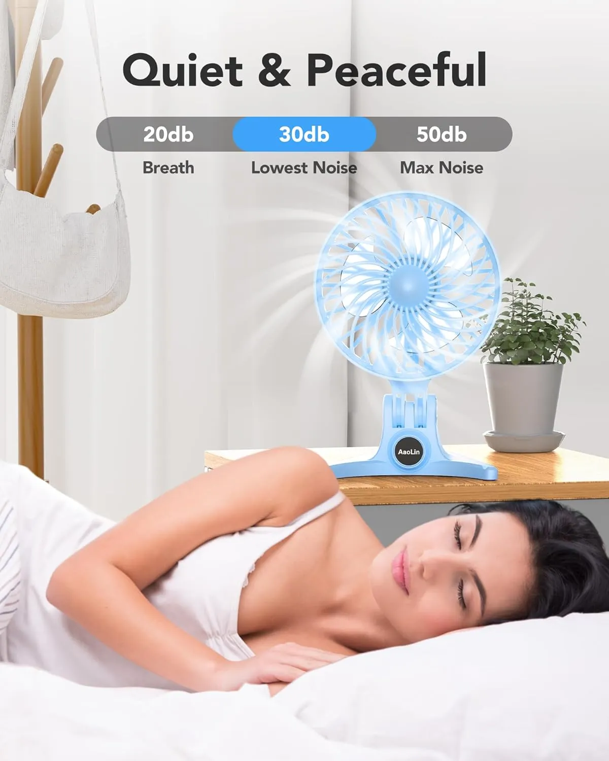 USB Small Fan, Desk Fans with CVT Variable Speeds, Strong Cooling Airflow, Quiet Portable, Desktop Mini Personal Fan for Room, Home,Office, Bedroom-USB Powered (Blue)