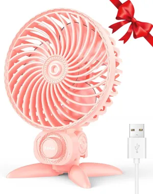 USB Small Fan, Desk Fans with CVT Variable Speeds, Strong Cooling Airflow, Quiet Portable, Desktop Mini Personal Fan for Room, Home,Office, Bedroom-USB Powered USB desktop fan for workspace
