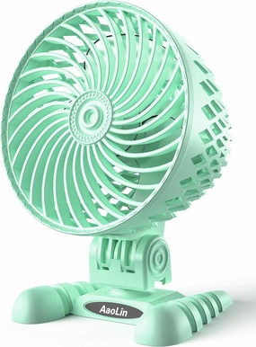 USB Desk Fan, Table Fan with CVT Variable Speeds, Quiet Portable, Desktop Mini Personal Fan for Room, Home, Office Green Desktop fan with humidification feature