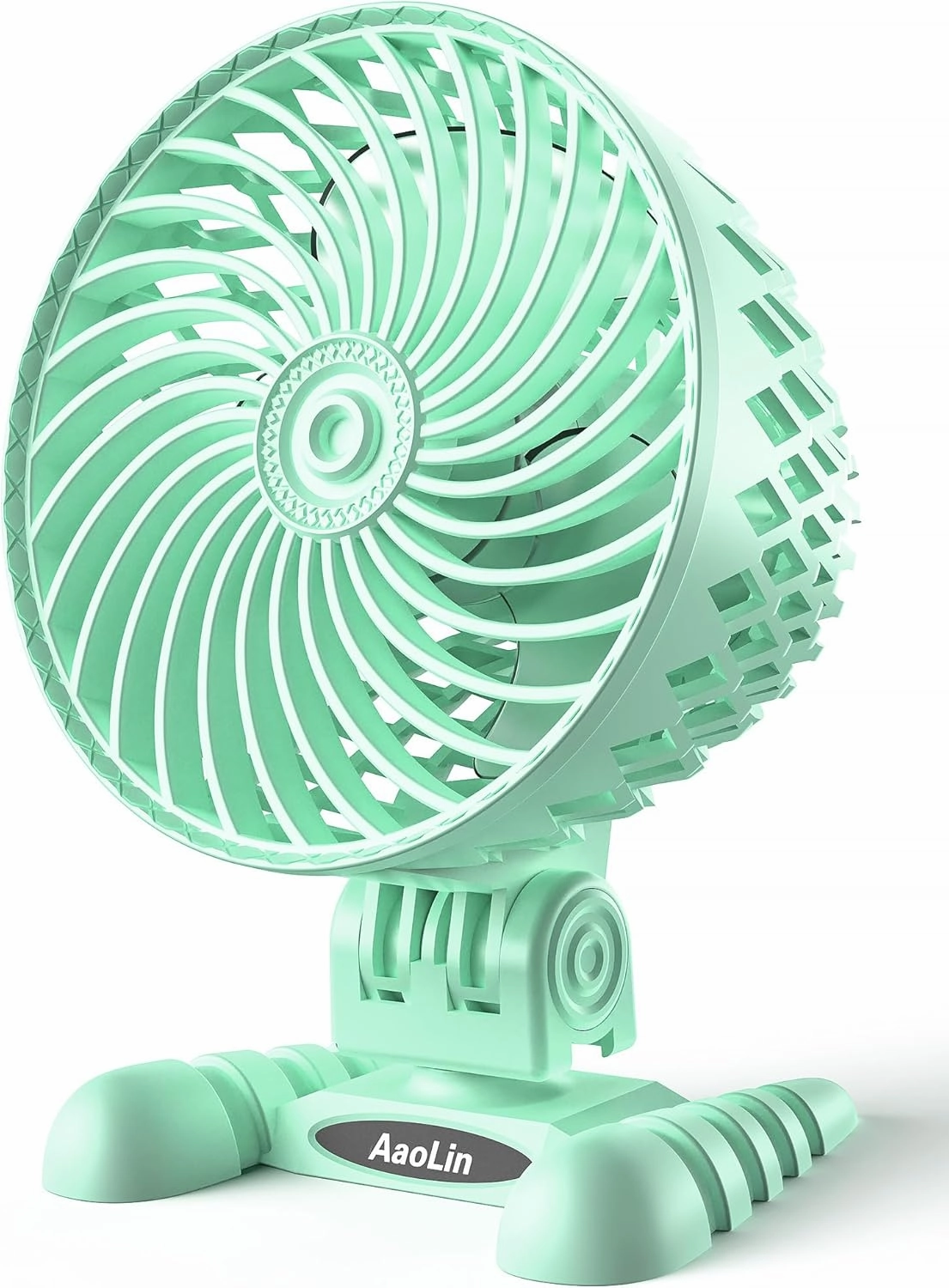 USB Desk Fan, Table Fan with CVT Variable Speeds, Quiet Portable, Desktop Mini Personal Fan for Room, Home, Office Green Desktop fan with humidification feature