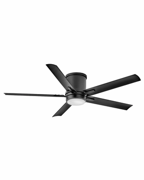 Vail Flush 52"Ceiling Fan Matte Black space-saving huggers with modern style