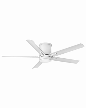 Vail Flush 52"Ceiling Fan Matte White space-saving huggers with modern style
