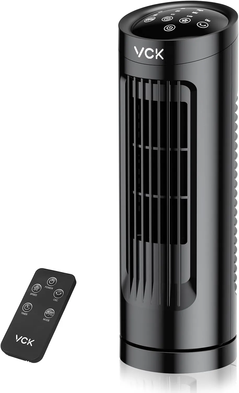 VCK 13'' Tower Fan for Bedroom,27ft/s Velocity Quiet Floor Fan,90 Bladeless Fan for Indoors with 3 Speeds,3 Modes,Oscillating Fans for Indoors,Portable Desk Table Fans for Room, Home,Office Small bladeless fan for quiet cooling