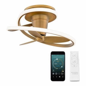 Veloce Indoor/Outdoor 3-Blade 28" LED Smart Fandelier smart ceiling fans with voice control