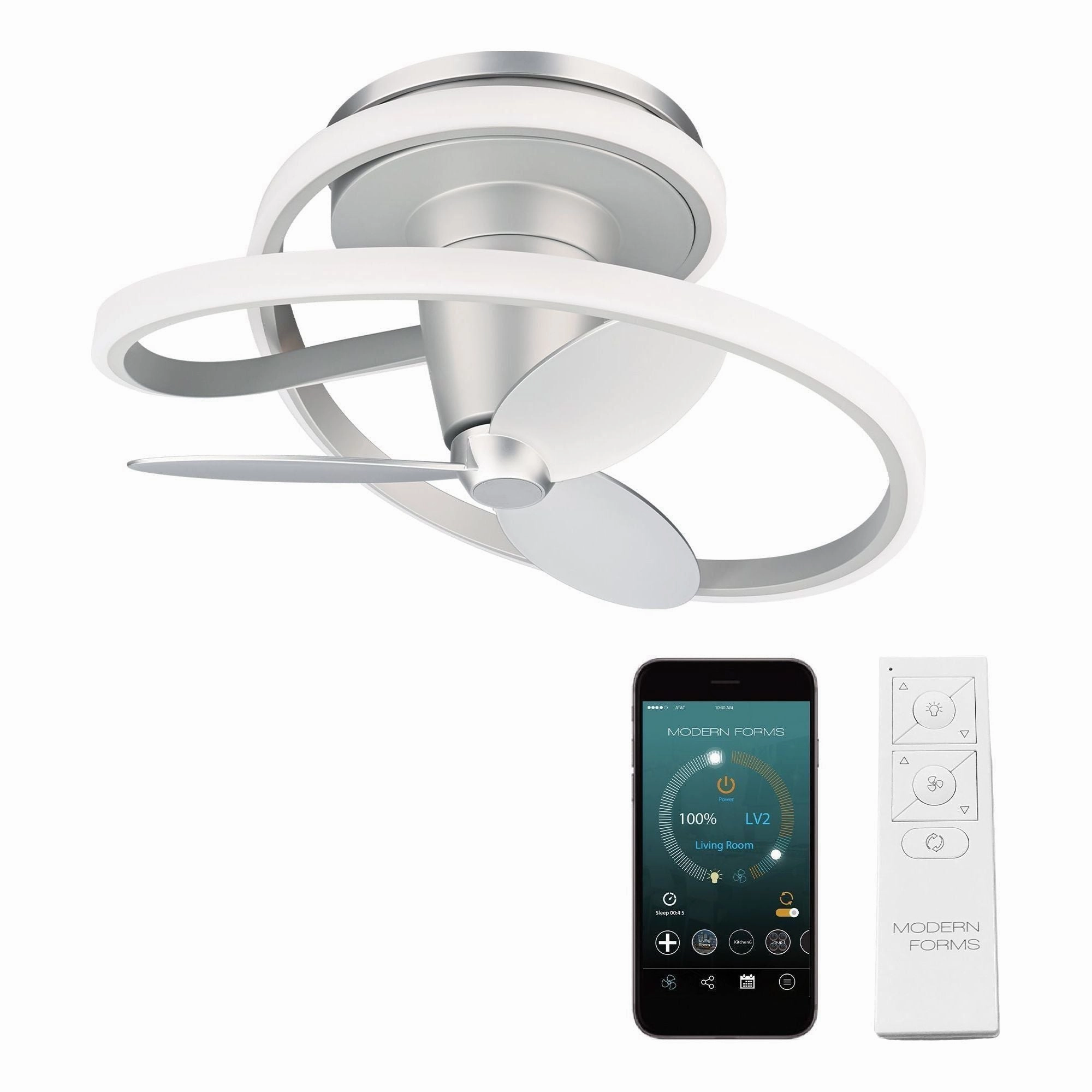 Veloce Indoor/Outdoor 3-Blade 28" LED Smart Fandelier