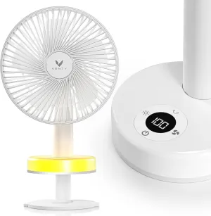 VENTY Portable Clip Fan - Rechargeable 10-Hour Battery Portable Fan - 360 Rotation & 90 Tilt - Stroller Fan, Desk Fan or Bedside Fan - Aromatherapy & LED Light - USB-C Rechargeable Clip On Fan 360-degree rotating fan for home use