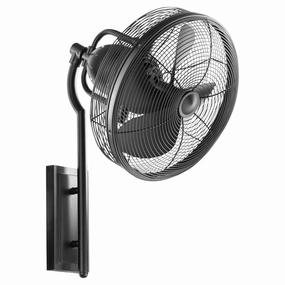 Veranda Wall Fan Matte Black compact portable fans for travel and camping