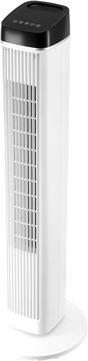 VEVOR Tower Fan, 22 ft/s Velocity Quiet Floor Fan, 70 Oscillating Fans for Indoors with 3 Speeds, 4 Modes, 12H Timer, Portable Standing Bladeless Fan with Remote Control for Bedroom, Office, Home Tower bladeless fan for modern homes