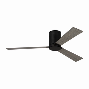Visual Comfort Fan Rozzen Flushmount DC Indoor/Outdoor Ceiling Fan with 6 Speed Remote Control quiet indoor fans for bedrooms and offices