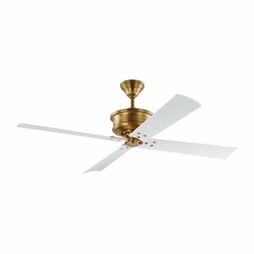 Visual Comfort Subway 56" Indoor/Outdoor DC Ceiling Fan with Remote low-noise indoor fans for peaceful settings