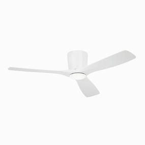 Volos 54"Ceiling Fan Matte White space-saving huggers with modern style