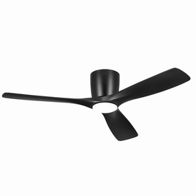 Volos 54"Ceiling Fan Satin Black space-saving huggers with modern style