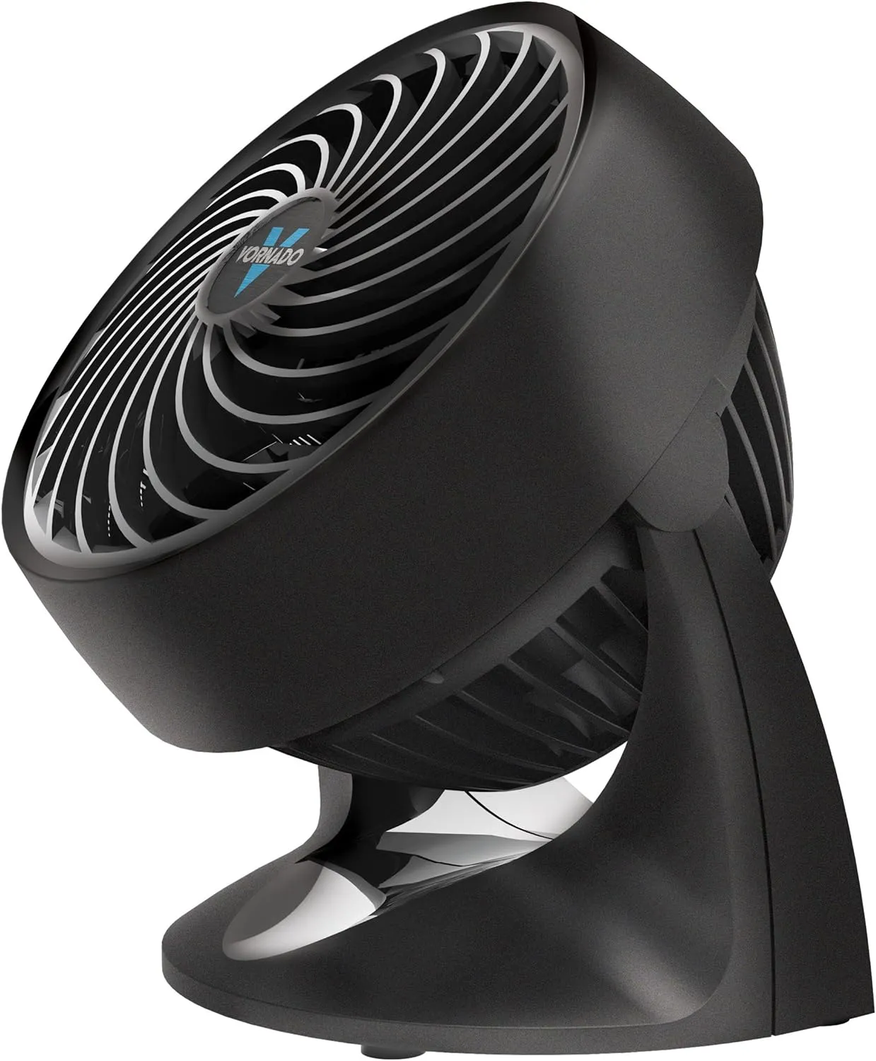 Vornado 133 Small Room Air Circulator Fan, 2 Speeds, Adjustable Head, Table Fan for Desk, Nightstand, Black Desktop fan with humidification feature