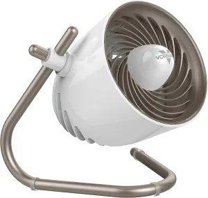 Vornado Pivot Personal Air Circulator Fan, 6-inch, Quiet Portable Travel Fan, 3 Speeds, Champagne Desktop fan with humidification feature
