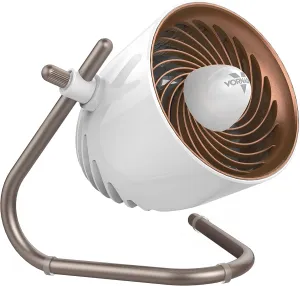 Vornado Pivot Personal Air Circulator Fan, 6-inch, Quiet Portable Travel Fan, 3 Speeds, Copper Desktop fan with humidification feature