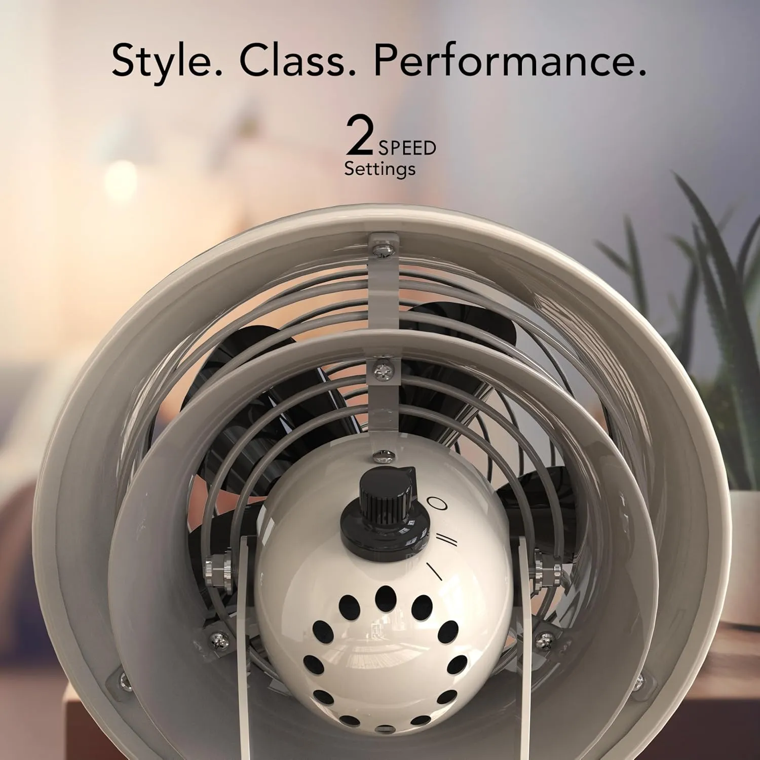 Vornado VFAN Mini Classic Personal Vintage Air Circulator Fan, Vintage White- Classic Base, Small