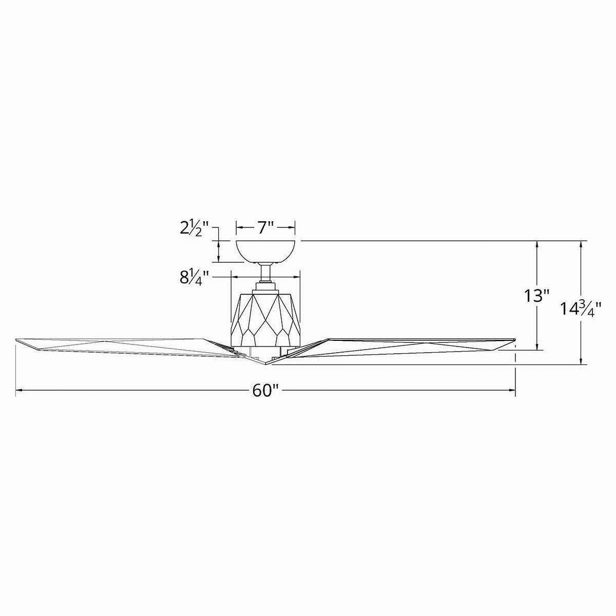 Vortex Indoor/Outdoor 3-Blade 60" Smart Ceiling Fan with Remote Control