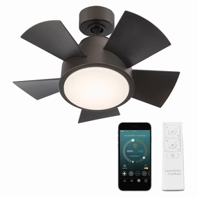 Vox Indoor/Outdoor 5-Blade 26" Smart Ceiling Fan with LED Light Kit and Remote Control smart ceiling fans with voice control
