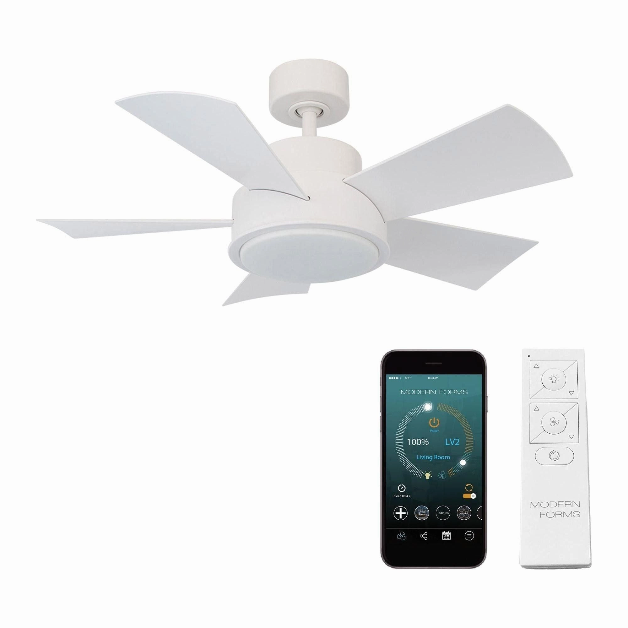 Vox Indoor/Outdoor 5-Blade 38" Smart Ceiling Fan with LED Light Kit and Remote Control
