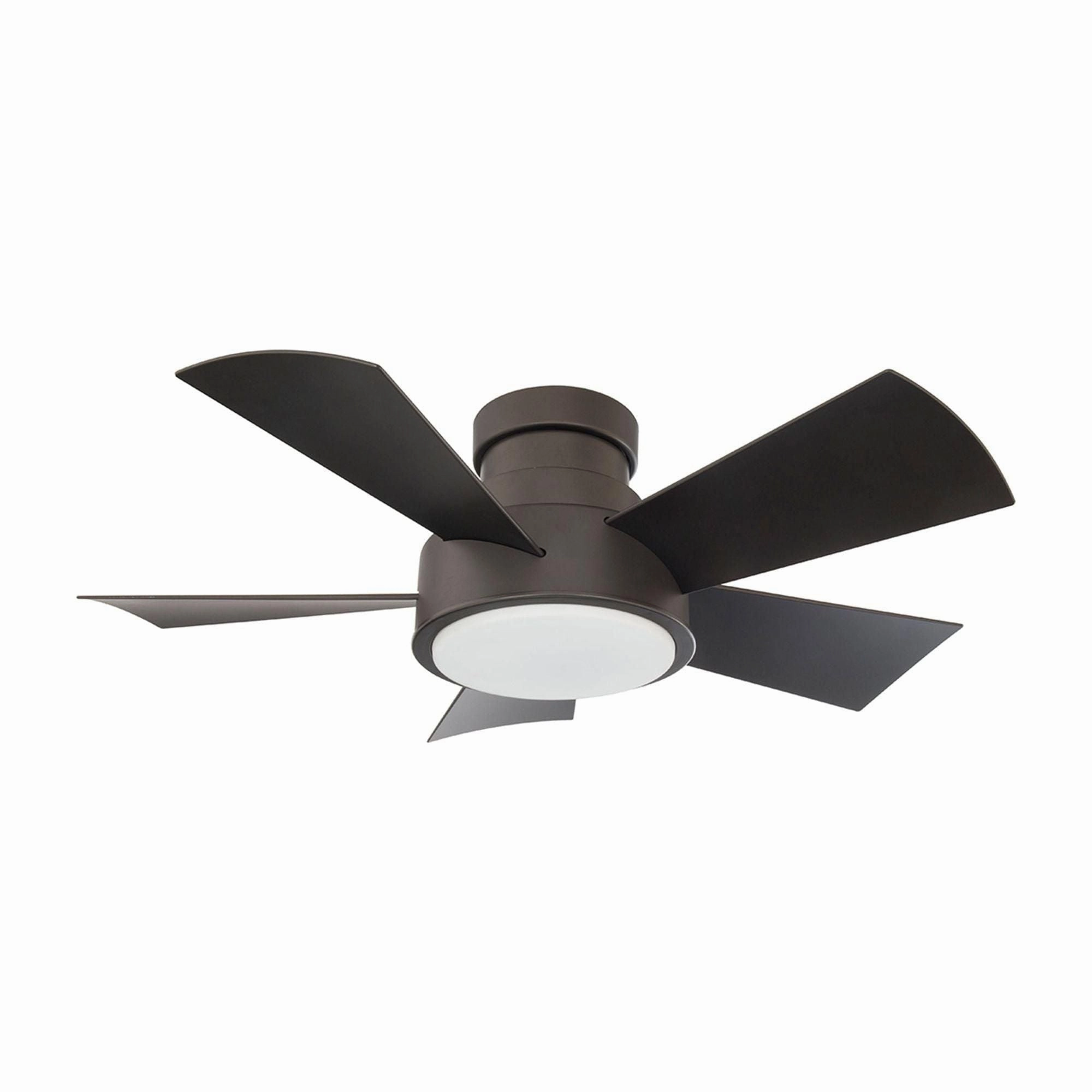 Vox Indoor/Outdoor 5-Blade 38" Smart Flush Mount Ceiling Fan with LED Light Kit and Remote Control