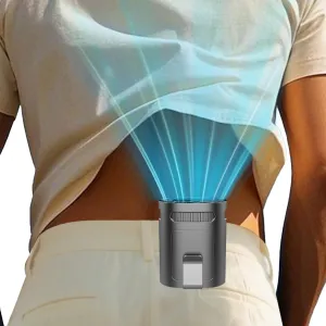 Waist Fan Clip on-Mini Lightweight Portable Fans Rechargeable Under Shirt Belt Pants Body Fans that Blow Cold Air,Waistband Cooling Fan,Powerful Small Personal Hanging Neck Cooler AC Travel Black Waist-mounted portable fan for outdoor use