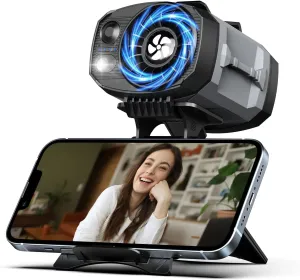 Waist Fan, FS-06 Portable Personal Fan Clip on Waistband, 4 Adjustable Speeds, Rechargeable Max.16H Battery Life, 9000RPM, Hands Free Belt Neck Fan for Outdoor, Jobsite, Gardening (Gray) Waist-mounted portable fan for outdoor use
