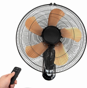 Wall Mount Fan with Remote Control Wall Mounted Oscillating Fan with 3 Speed Settings,18 Inch Adjustable Tilt and Timing for Bedroom,Gold 1 Pack App-controlled remote fan for convenience