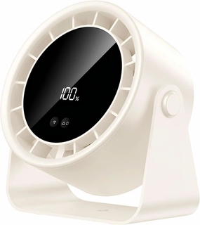 Wall-Mounted Desk Fan, Ultra Quiet 35dB Table Fan with Digital Display, 100 Speed USB Rechargeable Fan, 105Tilt & 10H Runtime, Portable Cooling for Bedroom, Office, Camping Desktop fan with humidification feature