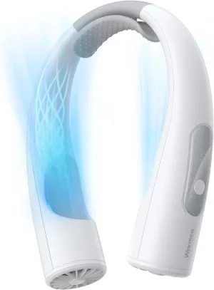 Warmco 10000mAh Portable Neck Fan - Rechargeable, 4-Speed, 360 All - Around Cooling, 24H Long - Lasting Runtime, Hands - Free Wearable Fan for Hot Weather, Travel,Office & Camping (Men & Women) Neck fan for hands-free comfort