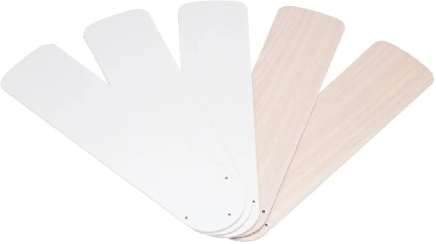 Westinghouse Lighting 7741600 52-Inch White/Bleached Oak Replacement Fan Blades, Five-Pack Fan with safety blade design